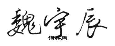駱恆光魏宇辰行書個性簽名怎么寫