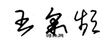 朱錫榮王采頻草書個性簽名怎么寫