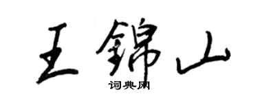 王正良王錦山行書個性簽名怎么寫