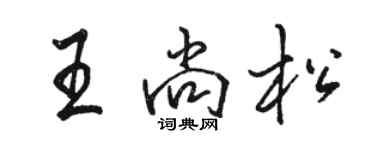 駱恆光王尚松行書個性簽名怎么寫