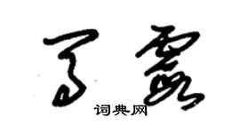 朱錫榮馬霞草書個性簽名怎么寫