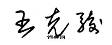 朱錫榮王克駿草書個性簽名怎么寫
