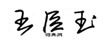 朱錫榮王臣玉草書個性簽名怎么寫