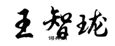 胡問遂王智瓏行書個性簽名怎么寫