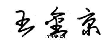 朱錫榮王金京草書個性簽名怎么寫