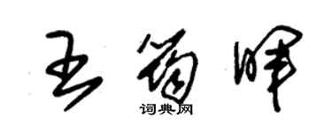 朱錫榮王筠暉草書個性簽名怎么寫