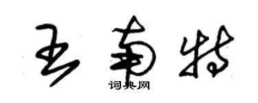 朱錫榮王南特草書個性簽名怎么寫