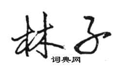 駱恆光林子行書個性簽名怎么寫