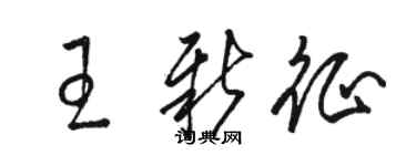 駱恆光王新征草書個性簽名怎么寫