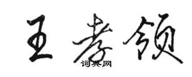 駱恆光王孝領行書個性簽名怎么寫