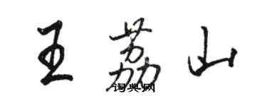 駱恆光王荔山行書個性簽名怎么寫