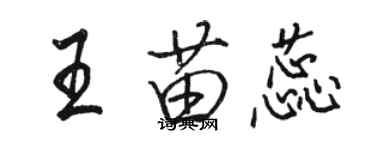 駱恆光王苗蕊行書個性簽名怎么寫