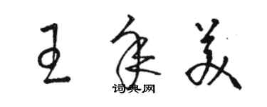 駱恆光王年美草書個性簽名怎么寫