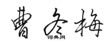 駱恆光曹冬梅行書個性簽名怎么寫