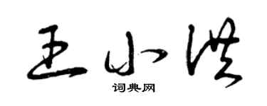 曾慶福王小洪草書個性簽名怎么寫