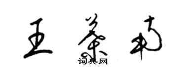 梁錦英王葉南草書個性簽名怎么寫