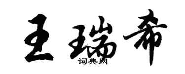 胡問遂王瑞希行書個性簽名怎么寫