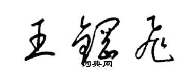 梁錦英王鋼飛草書個性簽名怎么寫