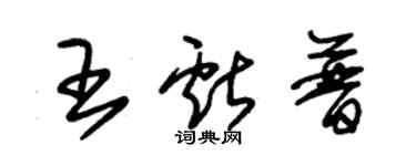 朱錫榮王獻普草書個性簽名怎么寫