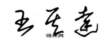 朱錫榮王其達草書個性簽名怎么寫