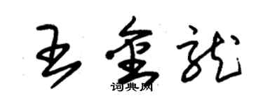 朱錫榮王金龍草書個性簽名怎么寫