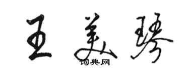 駱恆光王美琴行書個性簽名怎么寫