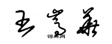 朱錫榮王嵩華草書個性簽名怎么寫