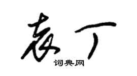 朱錫榮袁丁草書個性簽名怎么寫
