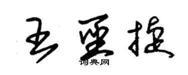 朱錫榮王聖捷草書個性簽名怎么寫