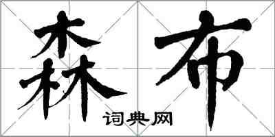 翁闓運森布楷書怎么寫