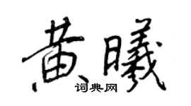 王正良黃曦行書個性簽名怎么寫
