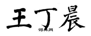 翁闓運王丁晨楷書個性簽名怎么寫