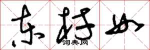 劉少英東村女草書怎么寫
