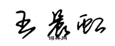 朱錫榮王晨虹草書個性簽名怎么寫