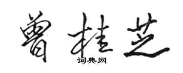 駱恆光曾桂芝行書個性簽名怎么寫