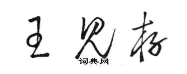 駱恆光王見存草書個性簽名怎么寫