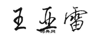 駱恆光王亞雷行書個性簽名怎么寫