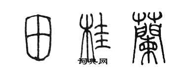 陳墨田桂蘭篆書個性簽名怎么寫