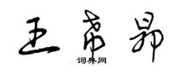 曾慶福王希昂草書個性簽名怎么寫