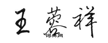 駱恆光王蓉祥行書個性簽名怎么寫