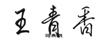 駱恆光王青香行書個性簽名怎么寫