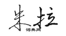 駱恆光朱拉行書個性簽名怎么寫