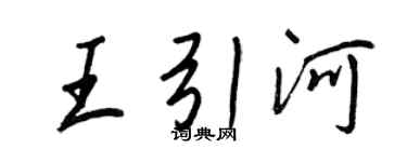 王正良王引河行書個性簽名怎么寫