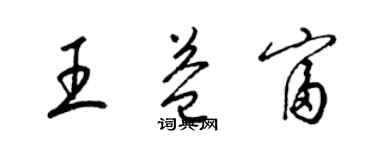 梁錦英王益富草書個性簽名怎么寫