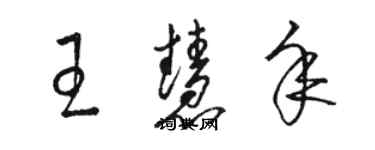 駱恆光王慧年草書個性簽名怎么寫