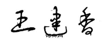 曾慶福王建香草書個性簽名怎么寫