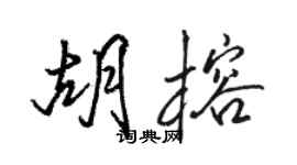 駱恆光胡榕行書個性簽名怎么寫