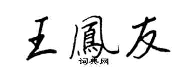 王正良王鳳友行書個性簽名怎么寫