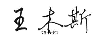 駱恆光王木斯行書個性簽名怎么寫