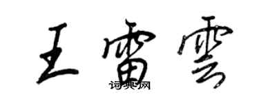 王正良王雷雲行書個性簽名怎么寫